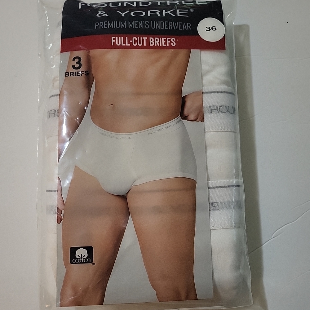 NWT Roundtree & Yorke Full- Cut Briefs   34 36 42 - Picture 2 of 2